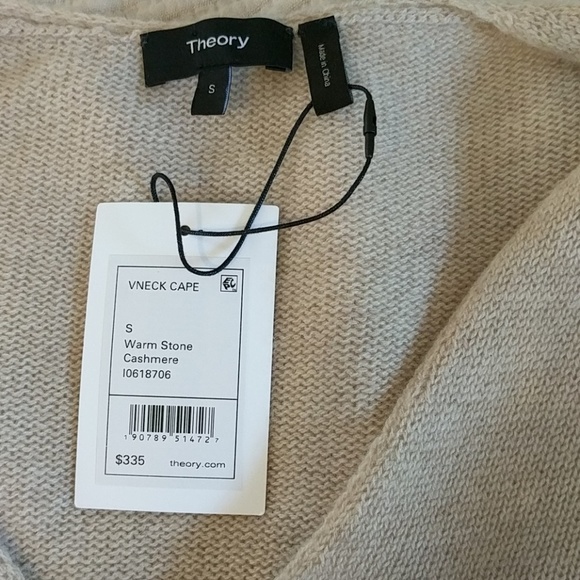 100% Cashmere Theory V Neck Cape Sweater Tunic - Picture 2 of 4